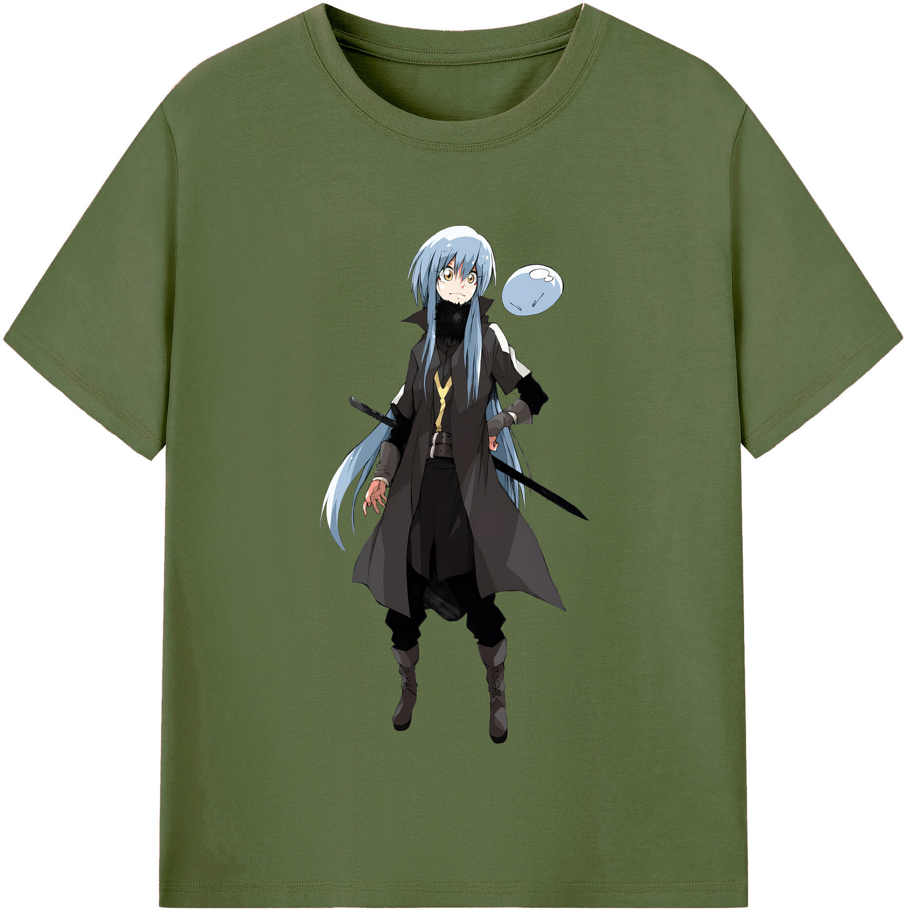 （画像用） 転スラ Regarding Reincarnated to Slime 綿100％半袖Tシャツ（フロントプリント）